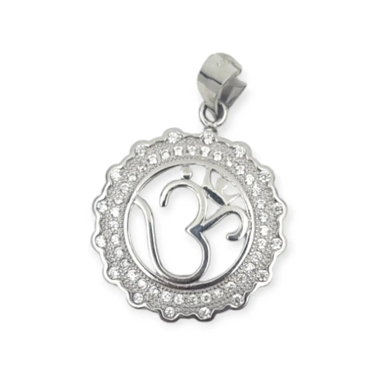 925 Sterling Silver Pendant with OM and Zerkons